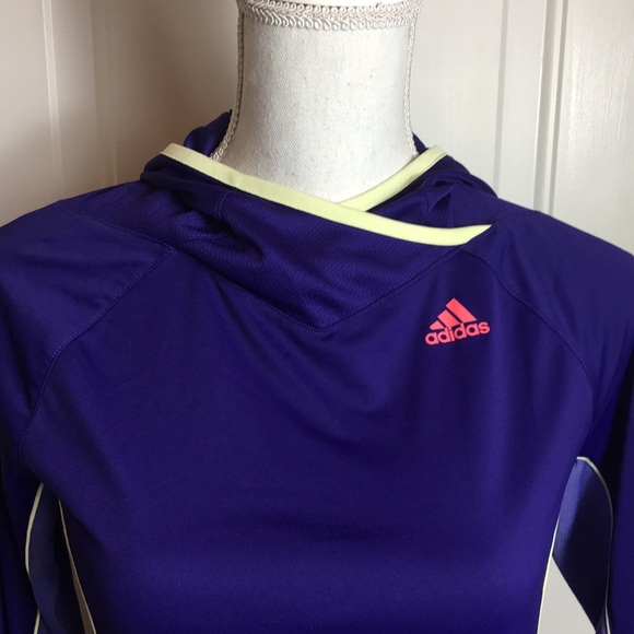 Adidas | athletic running top hoodie small long - Picture 7 of 8